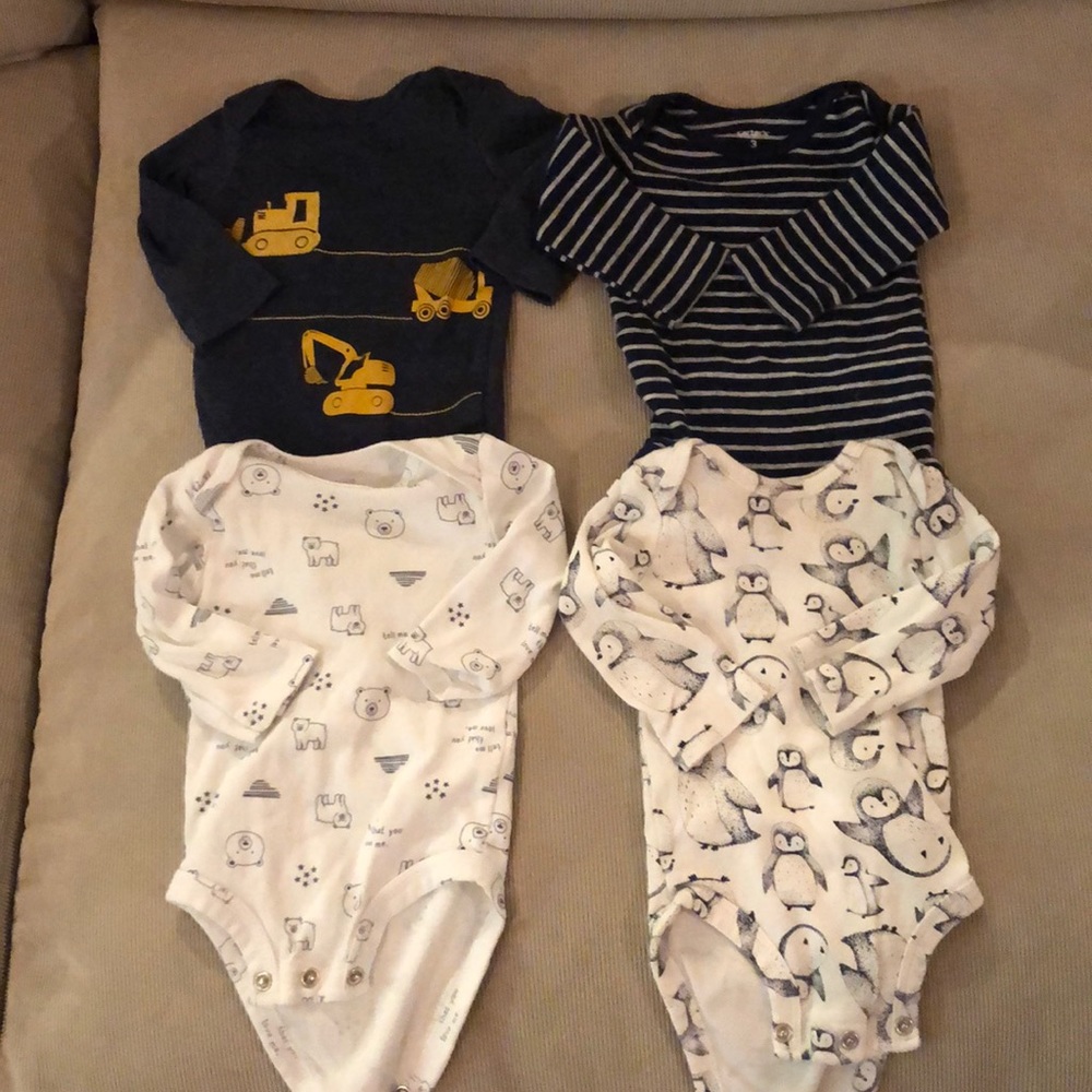 Set of 4 Boy Onesies